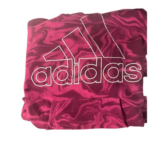 Adidas Big Girl Power Berry Pink and Grey Hoodie Size Girl XL 16 - Picture 3 of 4